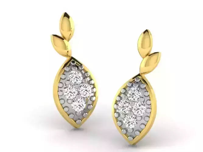 Women earrings 3dm render detail 3D print model