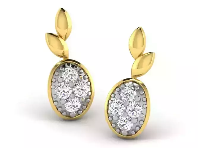 Women earrings 3dm render detail 3D print model