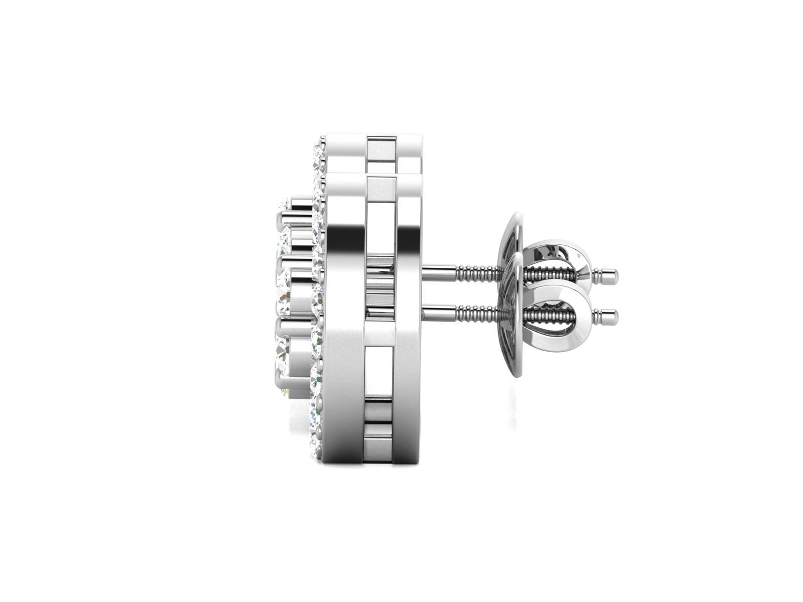 Women round earrings 3dm render detail 3D print model_6