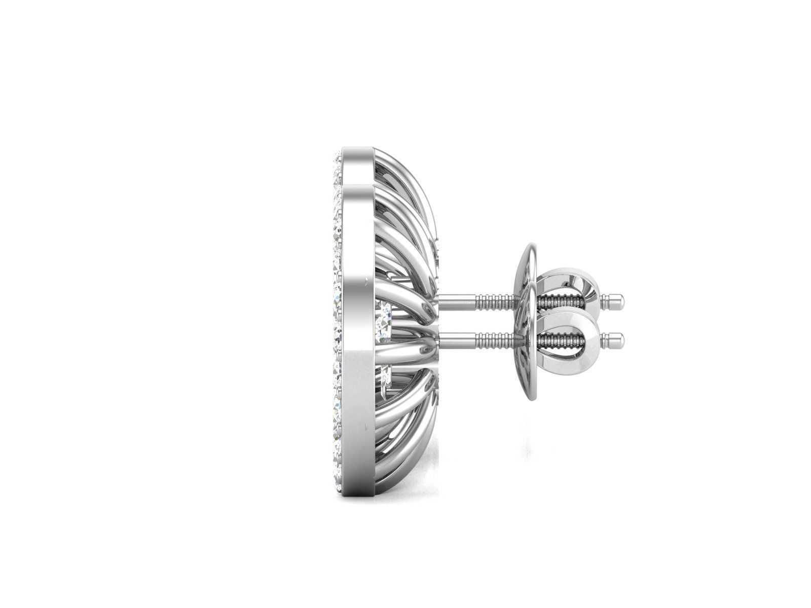 Women round earrings 3dm render detail 3D print model_9