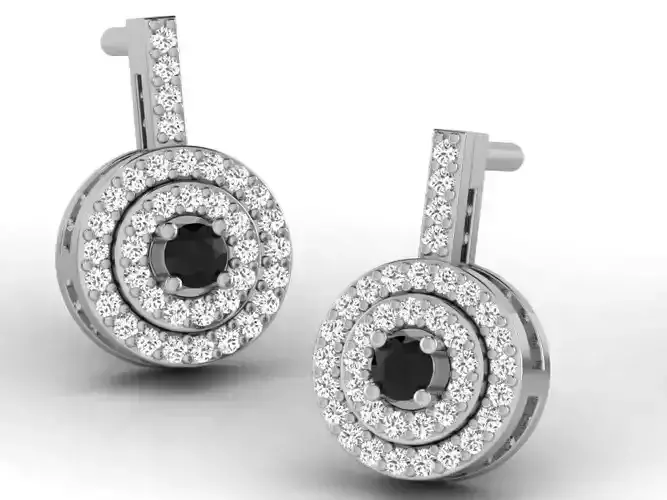 Women gem earrings 3dm render detail 3D print model