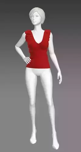 Woman Cloth Pose 151 FBX