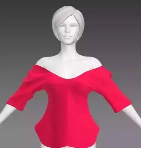 Woman Cloth A-pose 152 FBX