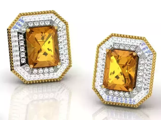 Women earrings 3dm render detail 3D print model