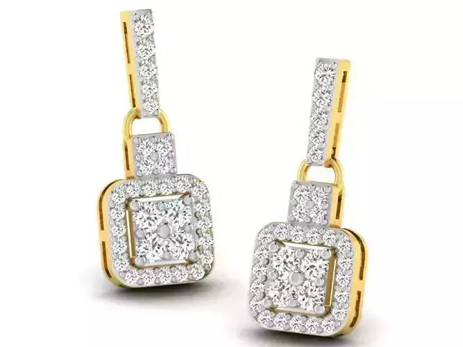 Women earrings 3dm render detail 3D print model