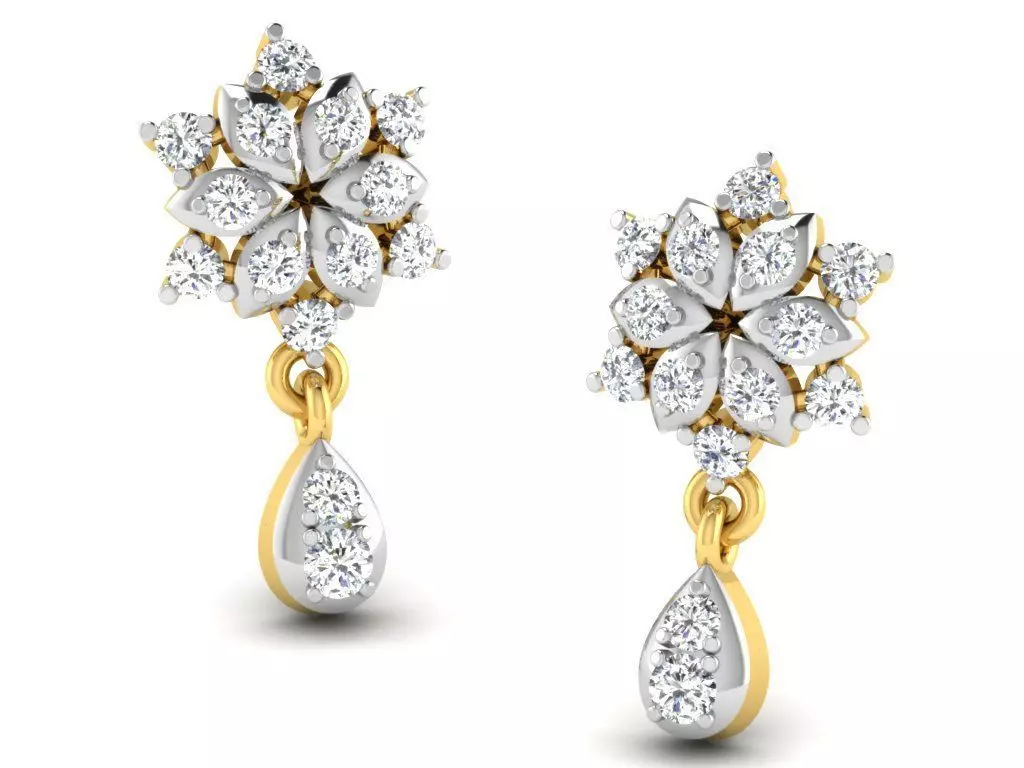 Women earrings 3dm render detail 3D print model