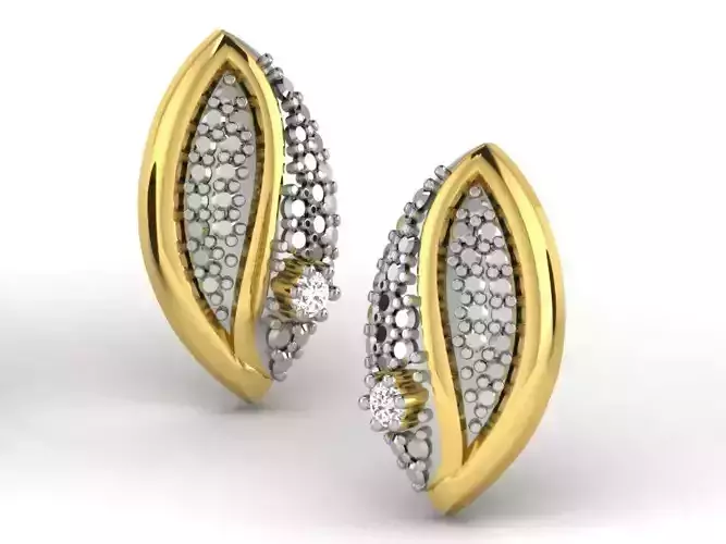 Women earrings 3dm render detail 3D print model