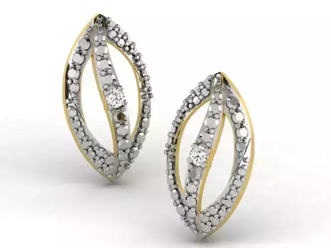 Women earrings 3dm render detail