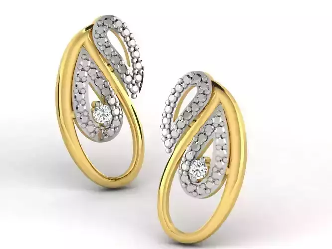 Women earrings 3dm render detail 3D print model