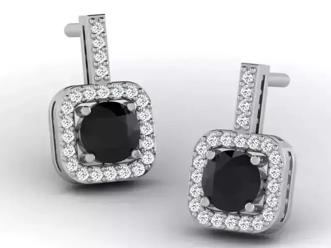 Women gem earrings 3dm render detail 3D print model