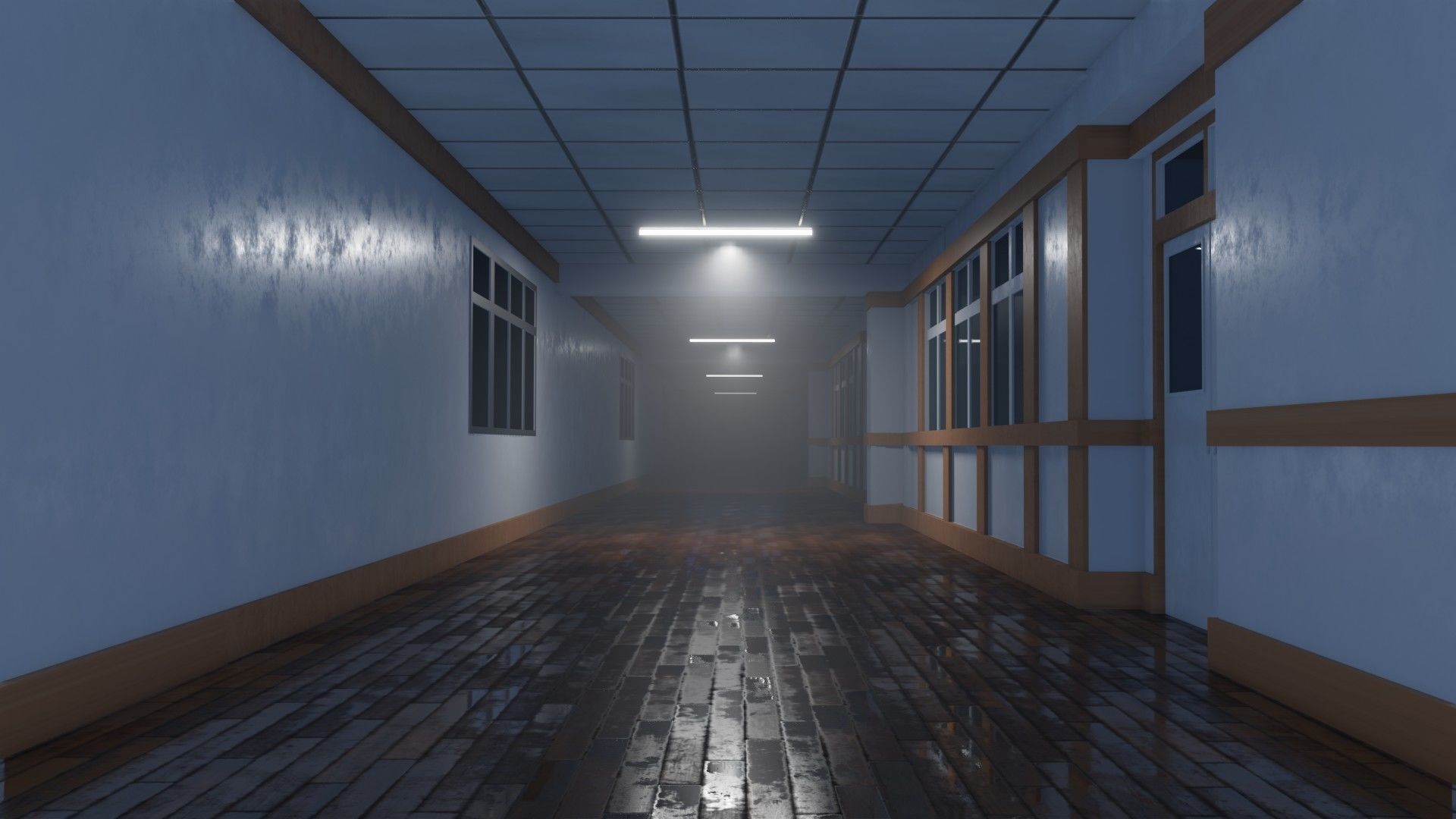 Schools Hole Low-poly 3D model_3