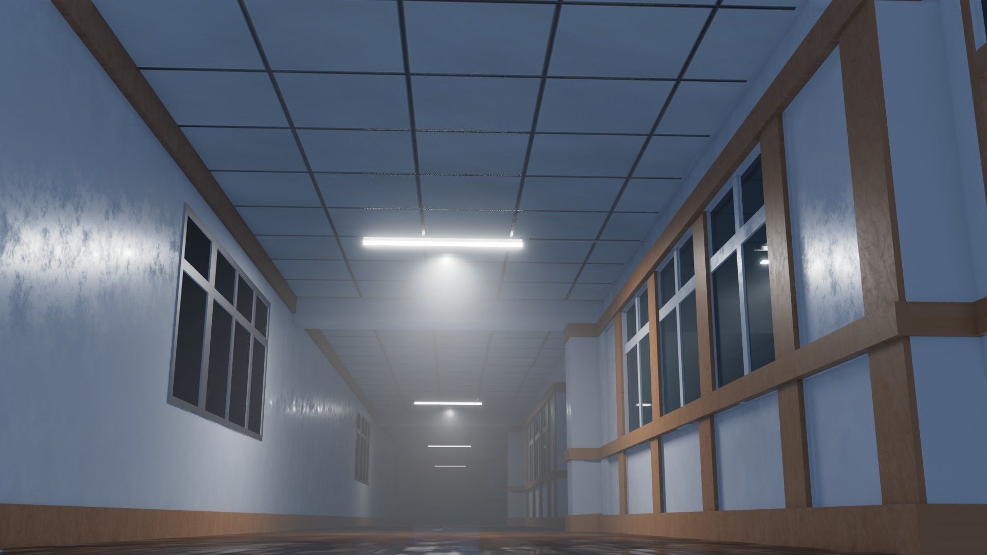 Schools Hole Low-poly 3D model_5