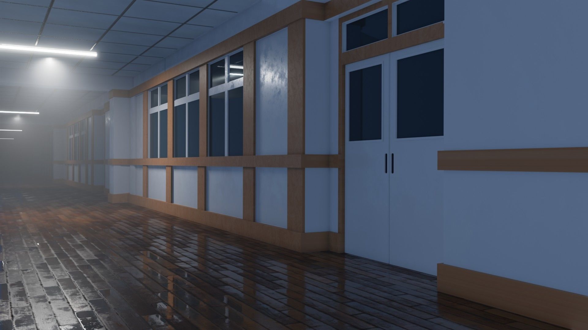 Schools Hole Low-poly 3D model_1