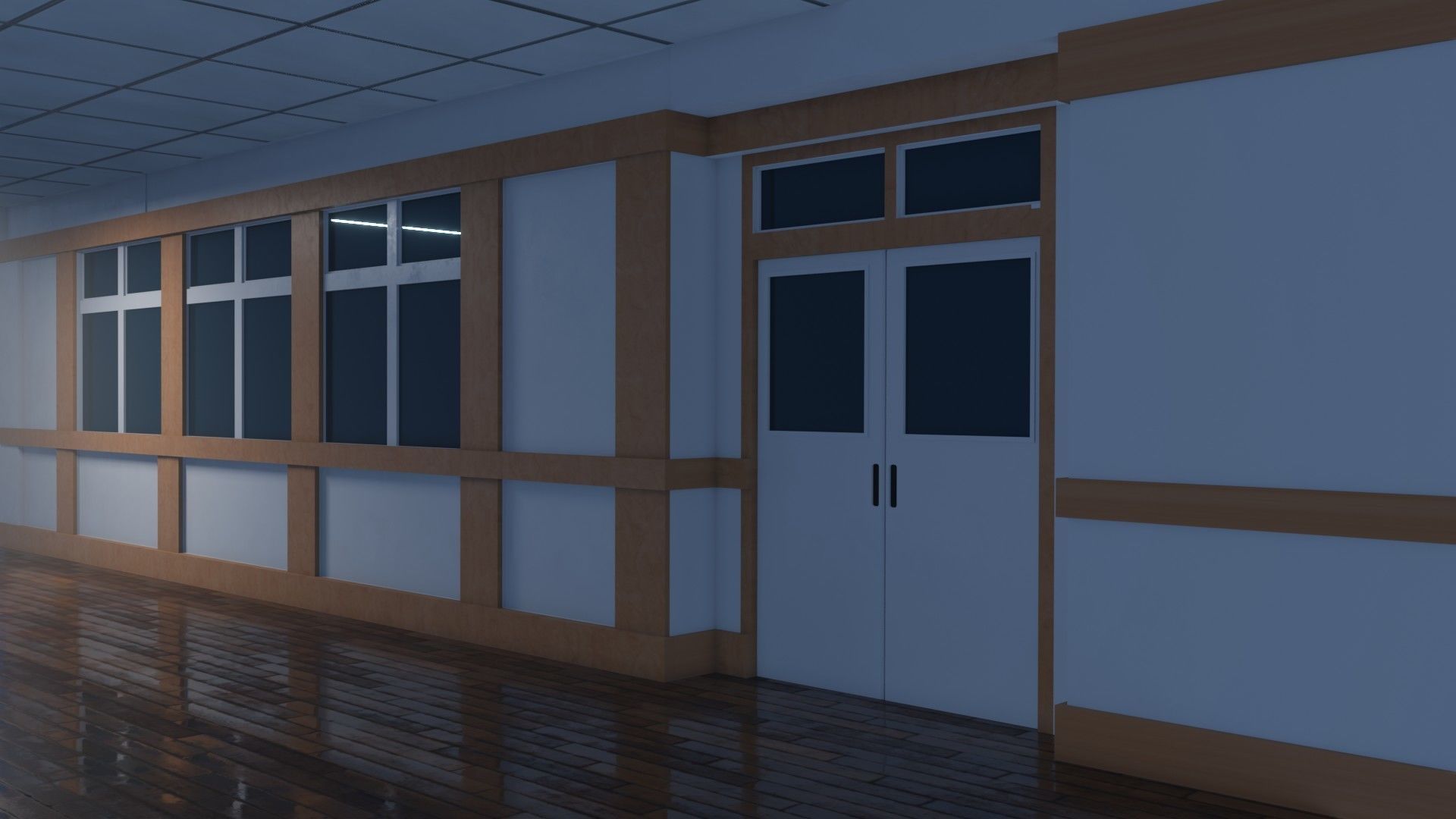 Schools Hole Low-poly 3D model_4