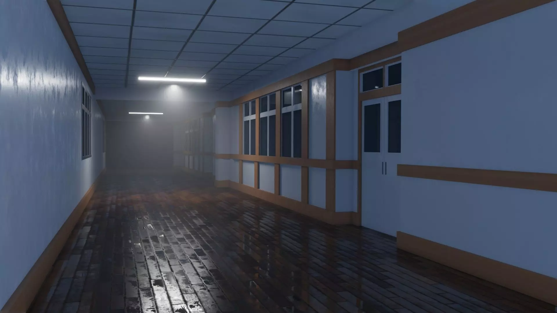 Schools Hole Low-poly 3D model_0