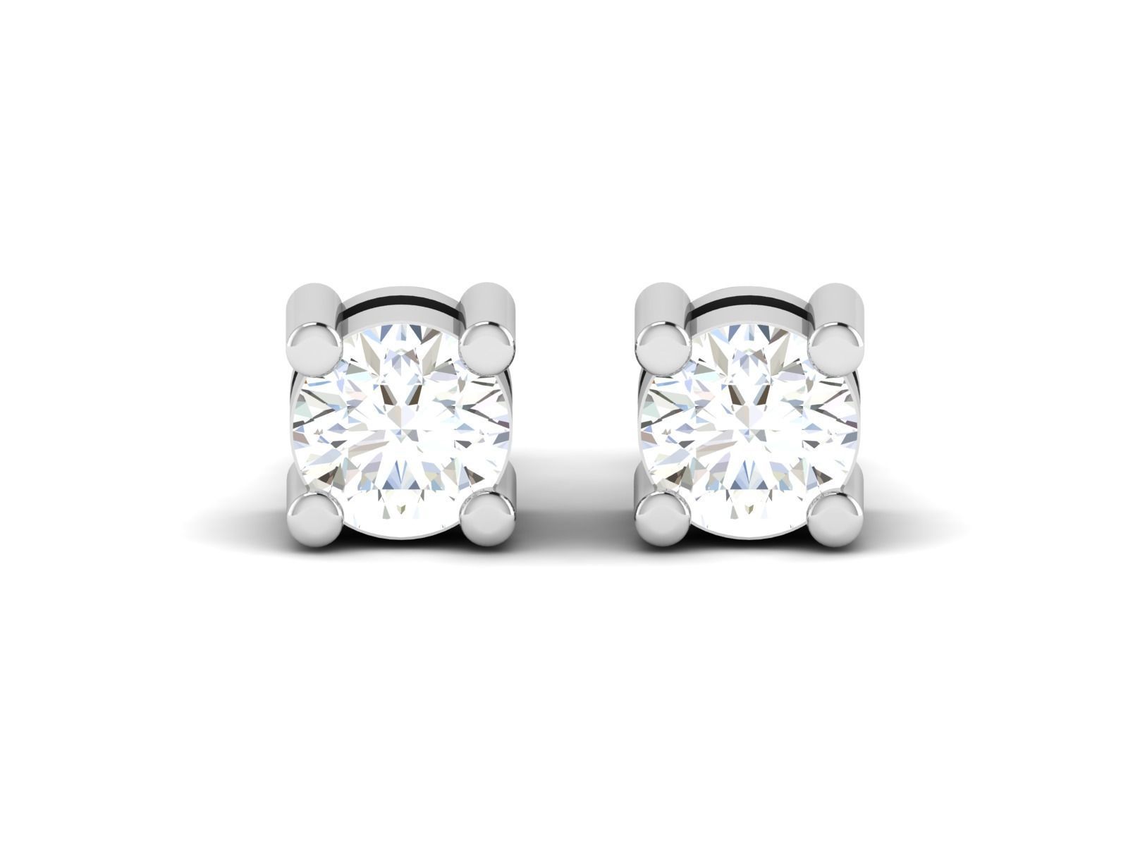 Women solitaire earrings 3dm render detail 3D print model_7