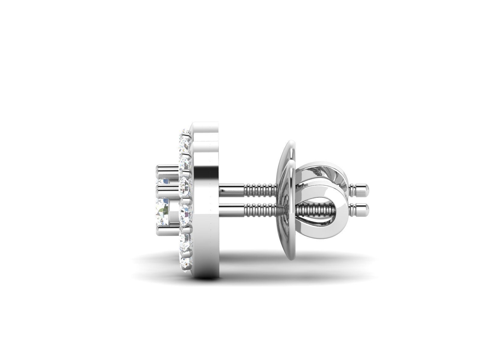 Women round earrings 3dm render detail 3D print model_6