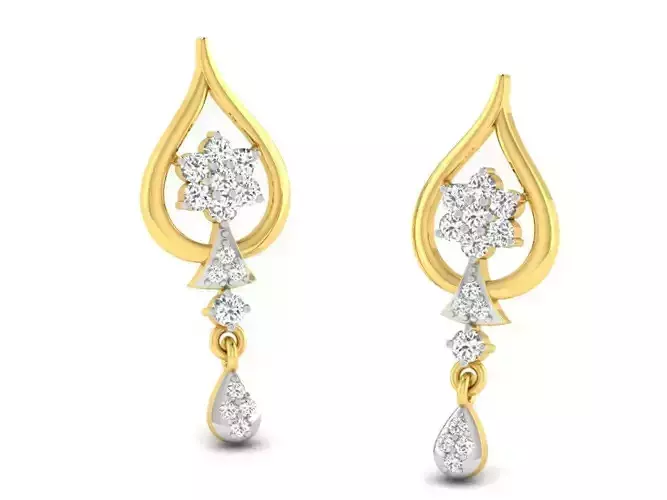 Women earrings 3dm render detail 3D print model
