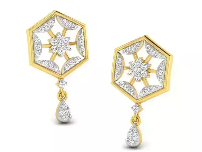 Women earrings 3dm render detail 3D print model