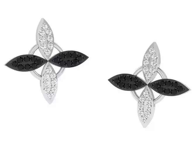 Women flower earrings 3dm render detail 3D print model