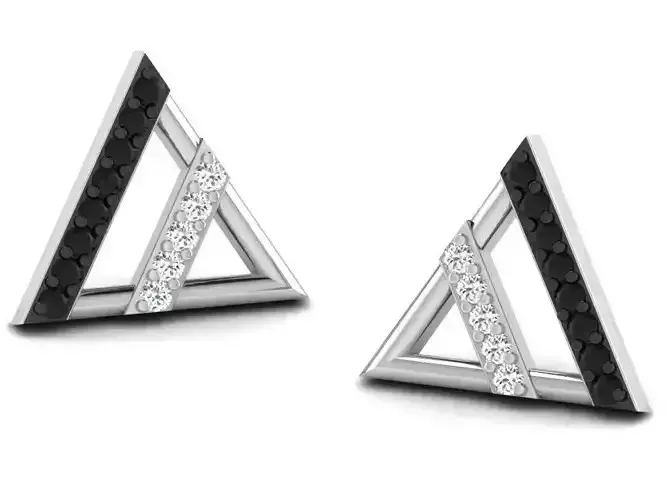Women triangle earrings 3dm render detail 3D print model