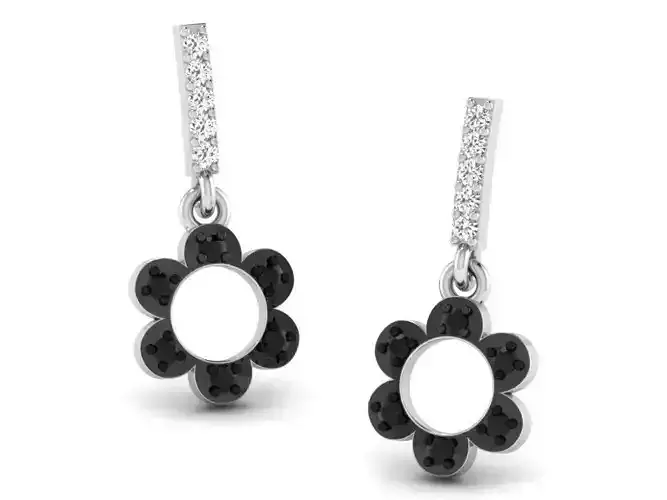Women flower earrings 3dm render detail 3D print model