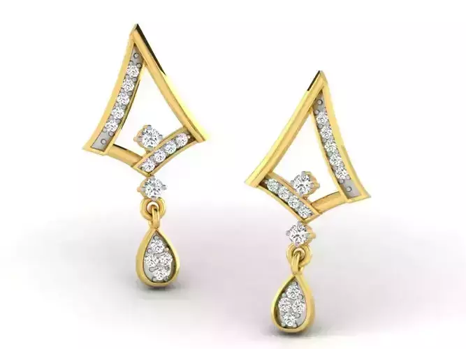 Women earrings 3dm render detail 3D print model