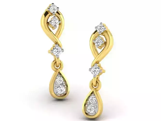 Women earrings 3dm render detail 3D print model