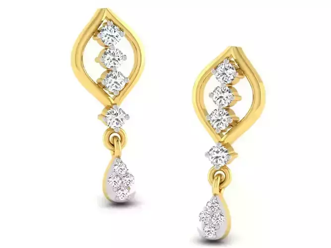 Women earrings 3dm render detail