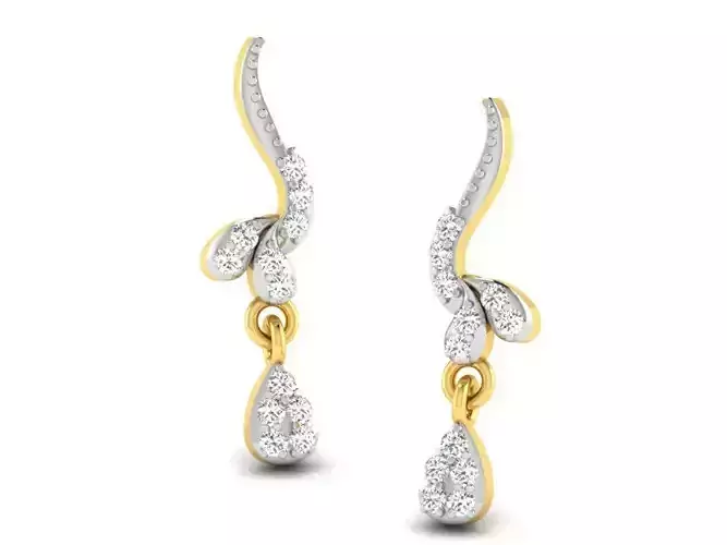Women earrings 3dm render detail 3D print model
