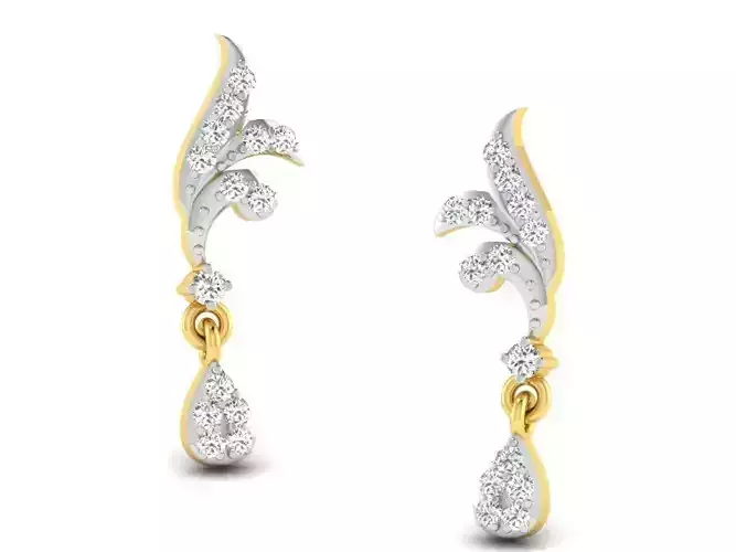 Women earrings 3dm render detail