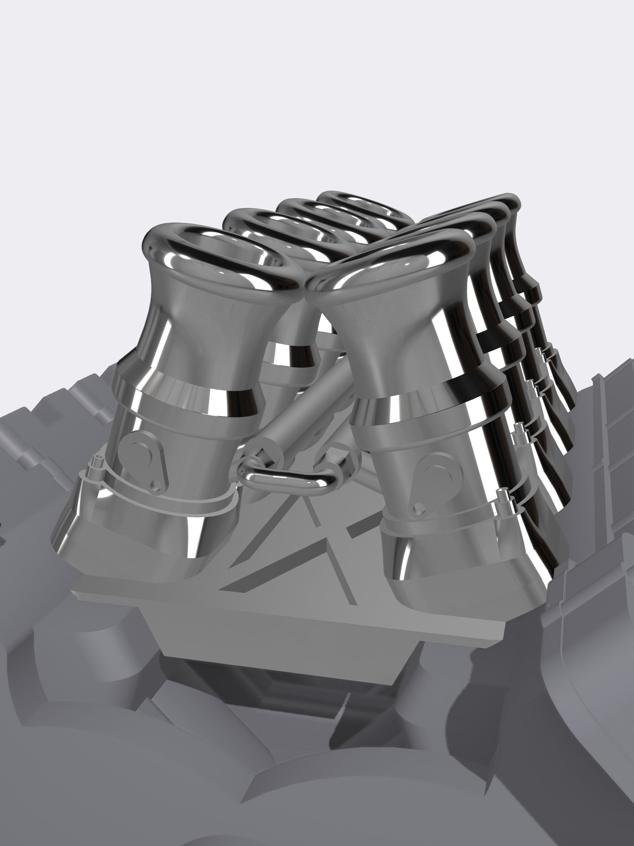MMR Billet Coyote X Engine 5 Configs  3D print model_14