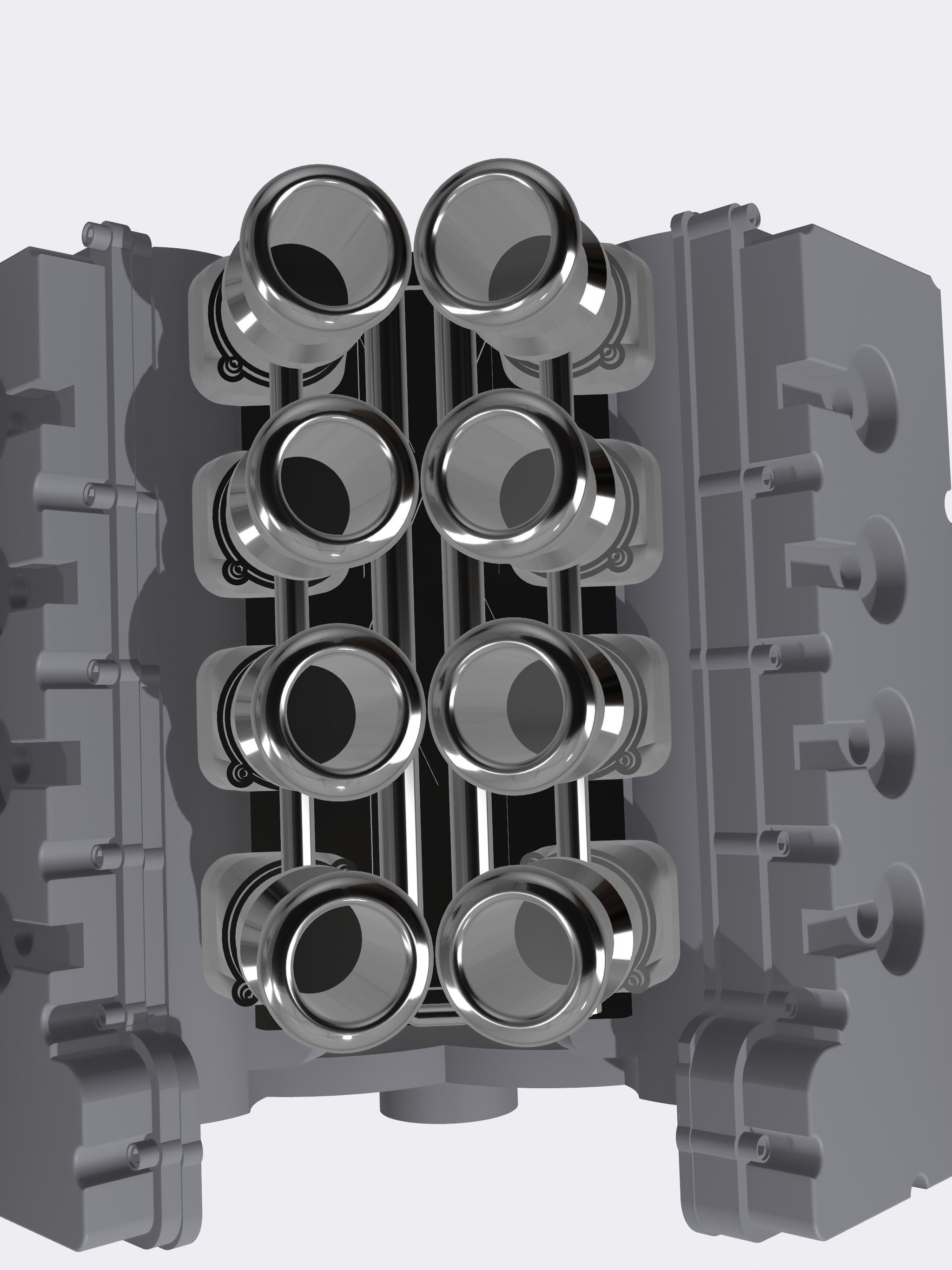 MMR Billet Coyote X Engine 5 Configs  3D print model_12