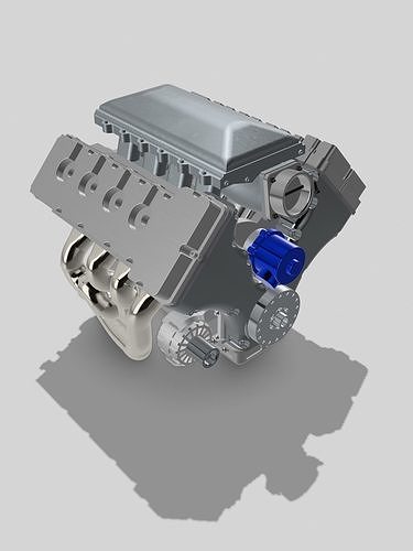MMR Billet Coyote X Engine 5 Configs  3D print model 2