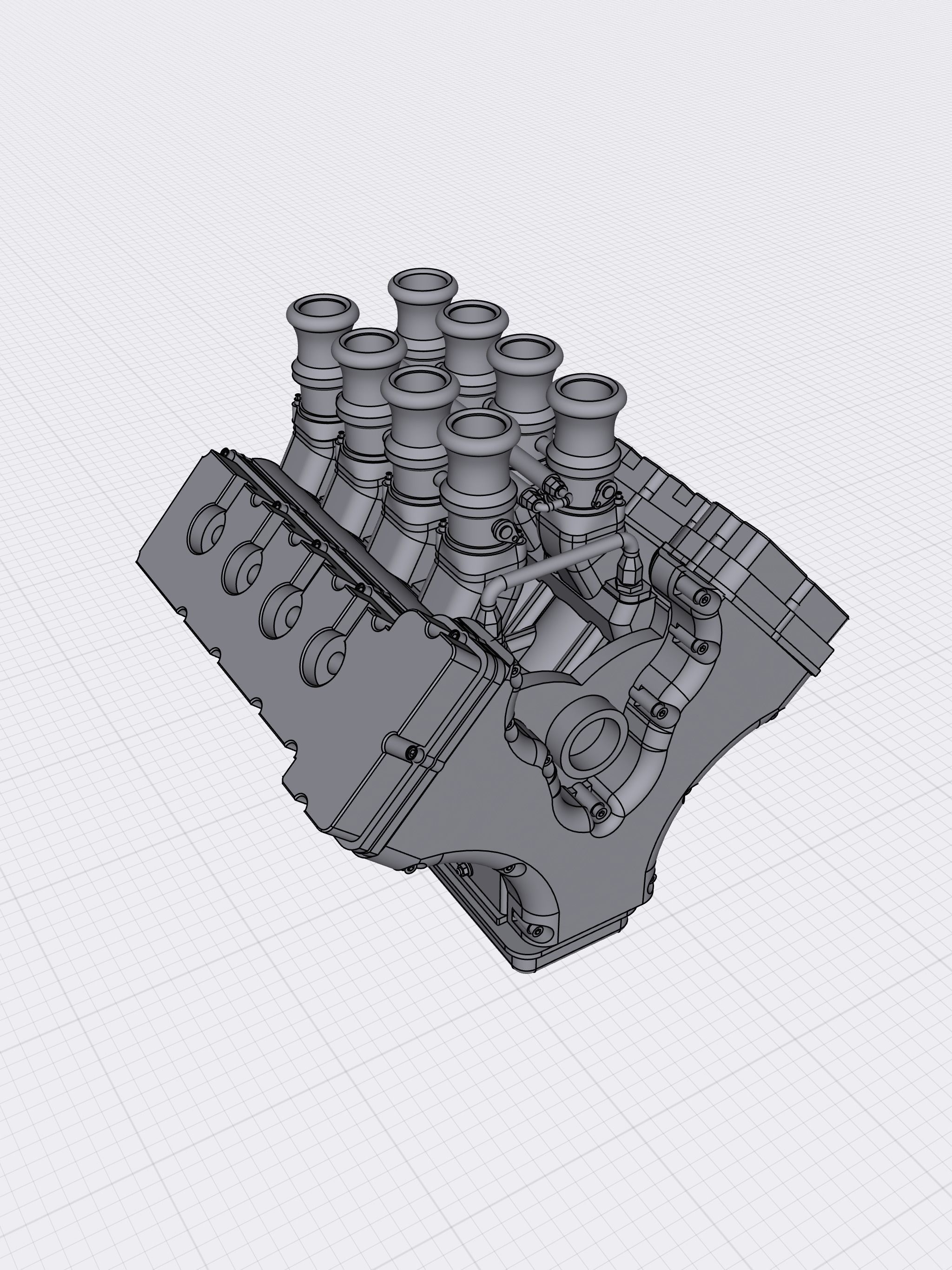 MMR Billet Coyote X Engine 5 Configs  3D print model_11