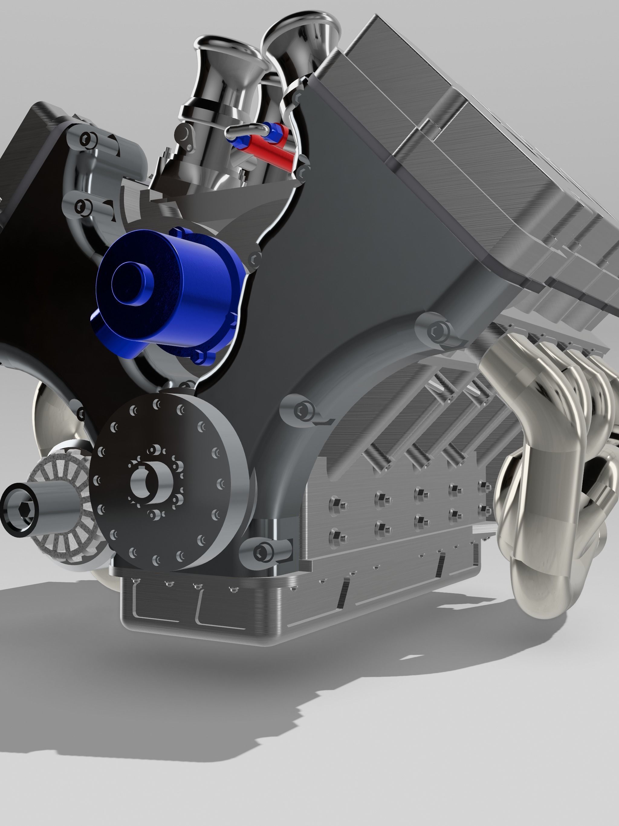 MMR Billet Coyote X Engine 5 Configs  3D print model_17