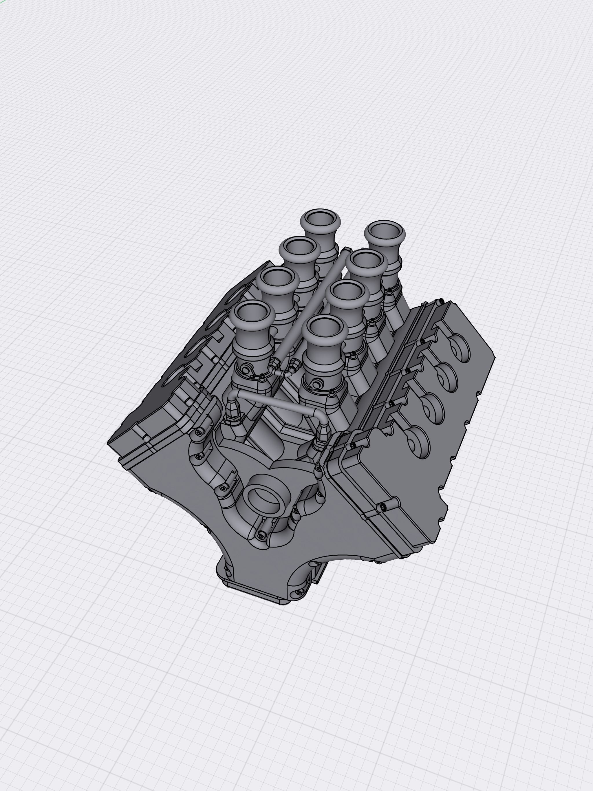 MMR Billet Coyote X Engine 5 Configs  3D print model_13