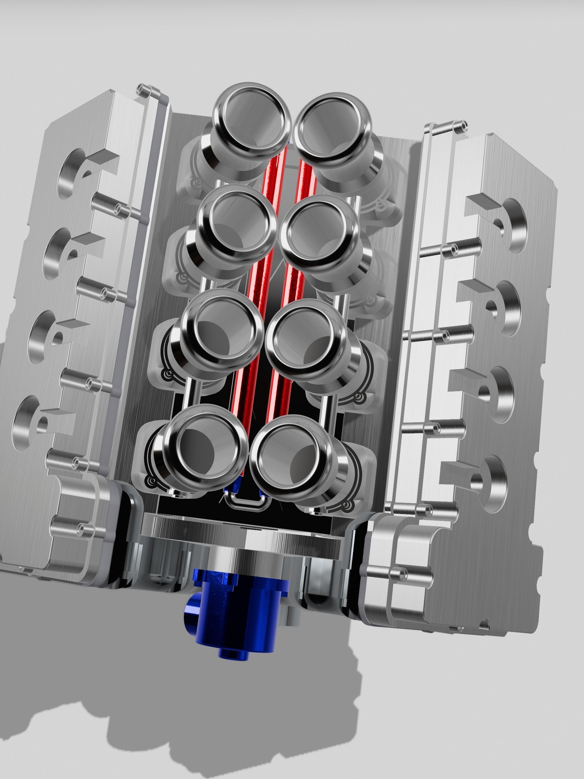 MMR Billet Coyote X Engine 5 Configs  3D print model_18