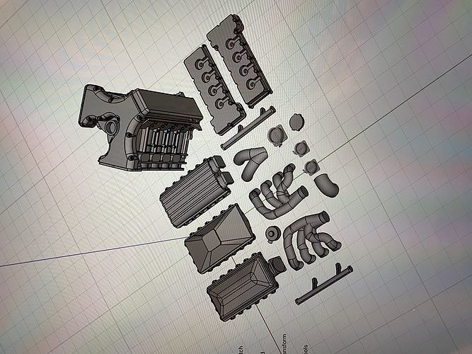 MMR Billet Coyote X Engine 5 Configs  3D print model 5
