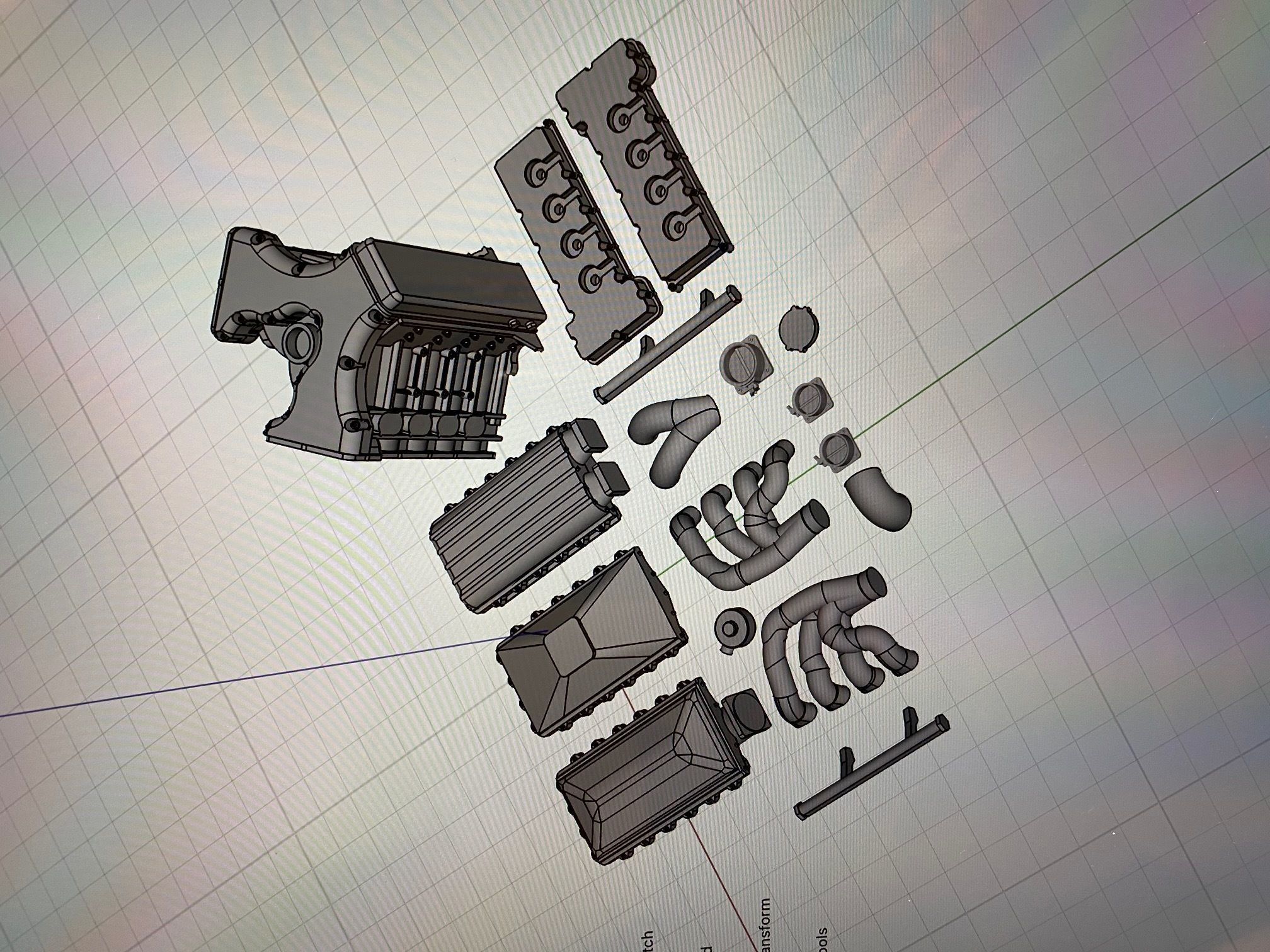 MMR Billet Coyote X Engine 5 Configs  3D print model_4