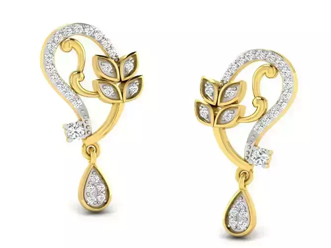 Women earrings 3dm render detail 3D print model