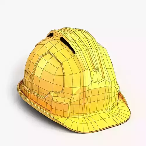 Yellow worker helmet