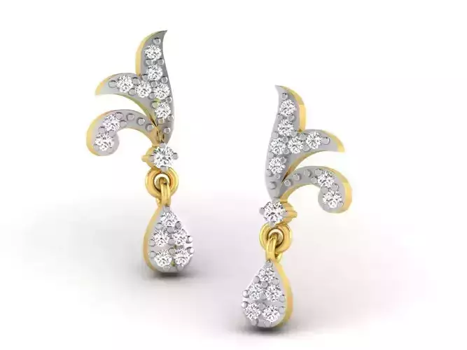 Women earrings 3dm render detail 3D print model