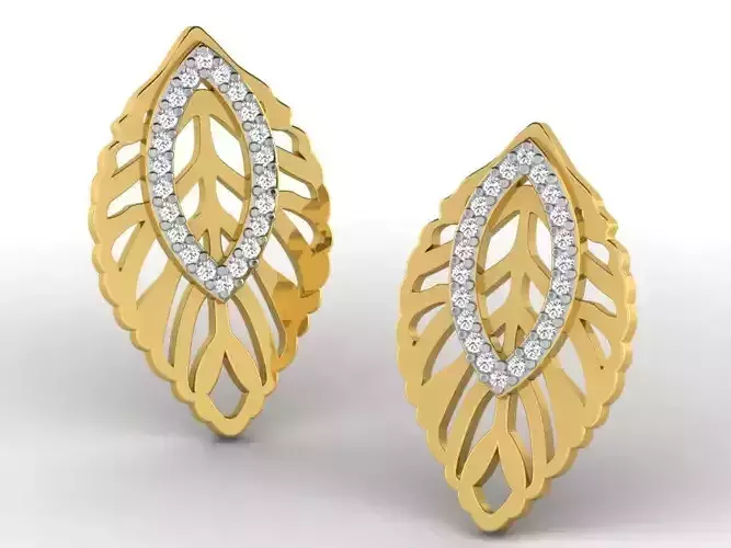 Women earrings 3dm render detail 3D print model