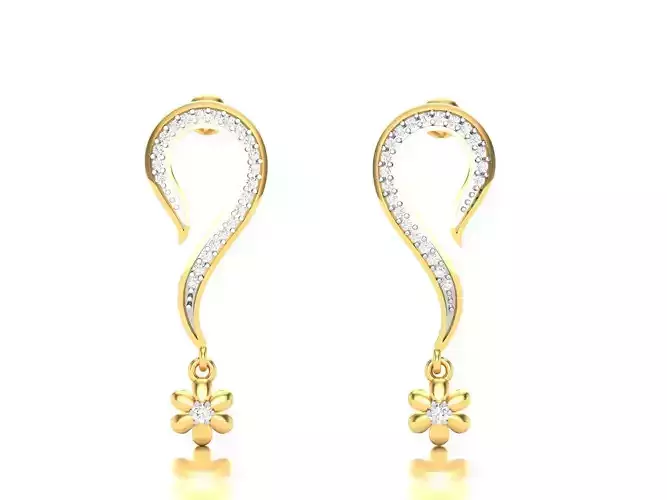 Women earrings 3dm render detail 3D print model