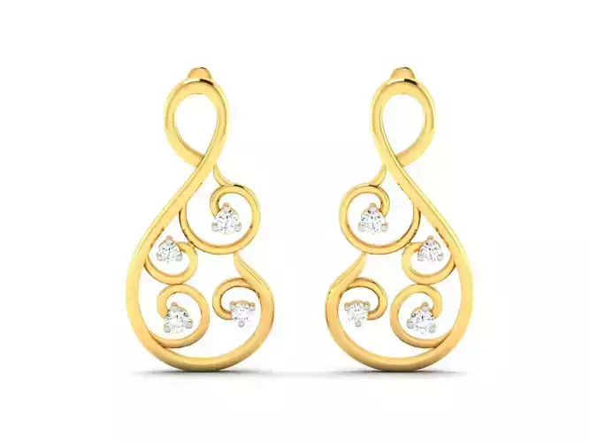Women earrings 3dm render detail 3D print model