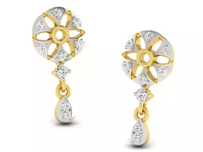 Women earrings 3dm render detail 3D print model