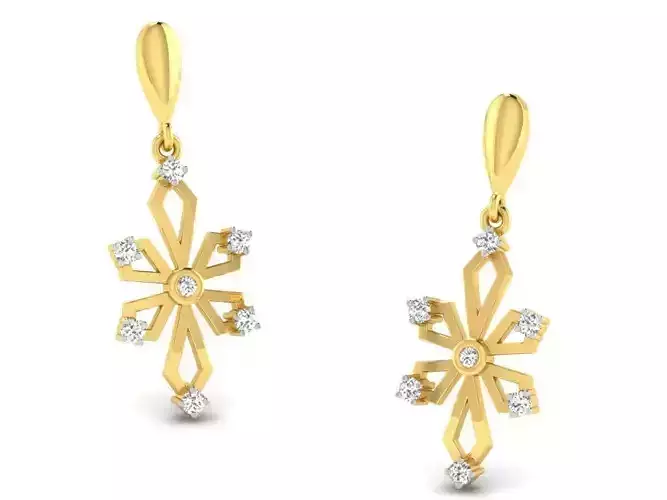 Women earrings 3dm render detail 3D print model