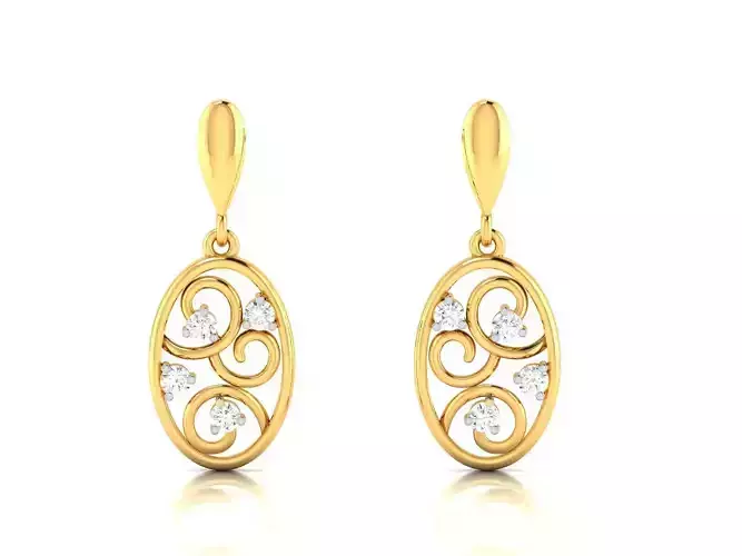 Women earrings 3dm render detail 3D print model