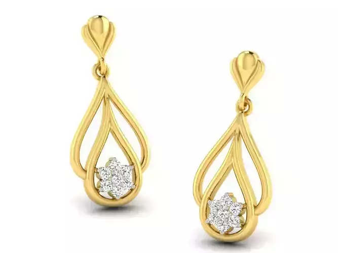 Women earrings 3dm render detail 3D print model